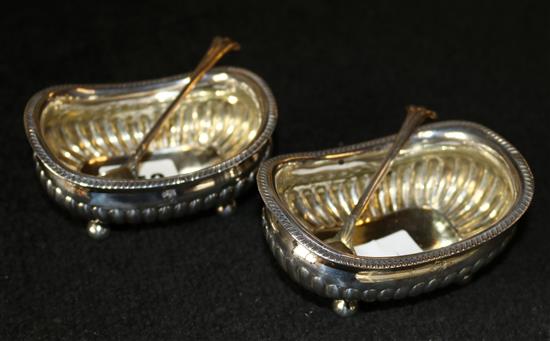 Pair of George III silver salts